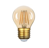LED žarulja G45, E27, 4W, Filament, golden glass, dimabilna