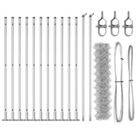Ograda od lančane veze s 13 postoljima 0.8x25 m, galvanizirani čelik siva  