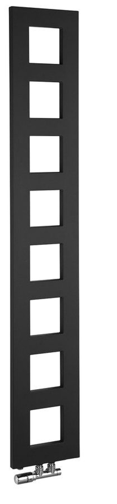 SAPHO Radijator BLOCK, 280 x 1750 mm, čelični, crni mat