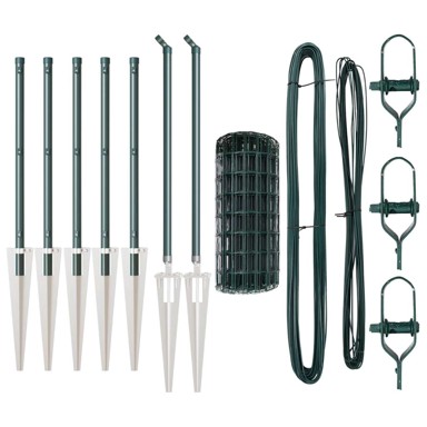 Euro ograda s 7 šiljaka 0. 8x10 m od pocinčanog čelika, zelena