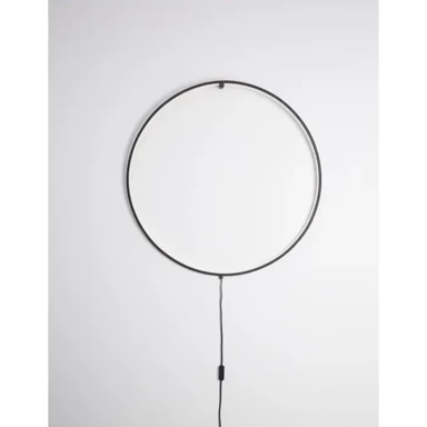 Zidna lampa Ring, LED, 19 W, 3000 K, 901 lm, IP20, crna