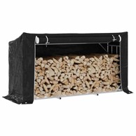 Stalak za drva za ogrjev s kišnom navlakom 200,5x60,5x110,5 cm