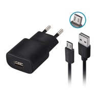 FOREVER Punjač TC-01, USB 2A, crni, micro USB kabel