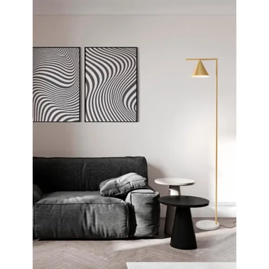 NOVA LUCE Sway stajaća lampa e27 /ip20/mesing & bijela nl9501236
