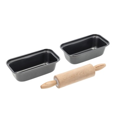 BLOMSTERBERGS Set čeličnih kalupa za pečenje sa priborom za kruh, 3 kom, 4,5x15,5 cm