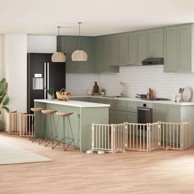 Vrata za pse s vratašcima 12 panela sklopiva 600 cm drvo topole 50 x 60 x 2 cm, prirodna