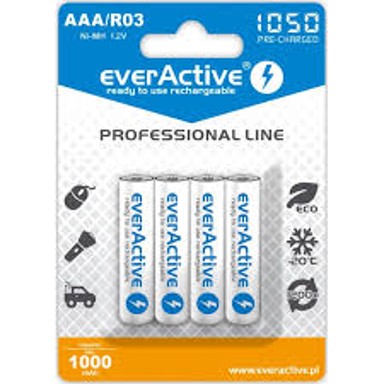 EVERACTIVE Punjive baterije Professional Line, Ni-MH R03 AAA, 1050 mAh