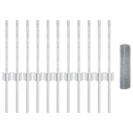 Zavareno žičano ograđivanje s 11 U stupova 0.4x25 m čelik, srebrna