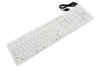 APTEL Tanka vodootporna USB silikonska tipkovnica, bijela