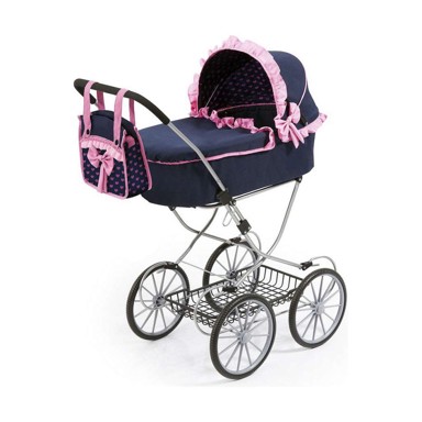 REIG Kolica za lutke Dolls Pram, 64 cm, mornarsko plava
