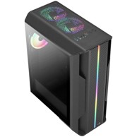 AEROCOOL Kućište Splinter Duo, mid tower, ATX, akril, crno
