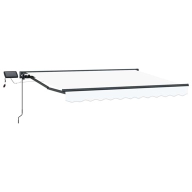 Ručni okvir tende s LED-ima, 3 x 2,5 m, bijeli, antracitni okvir