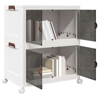 Složiva kutija za pohranu s kotačima, 2nivoa 75 L 64x40x76 cm