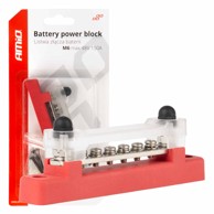 AMIO Distribucijski blok za uzemljenje, 6 M6 ulaza, 12-48V, 150A