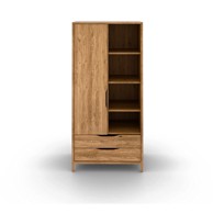 THE BEDS Ormar od punog hrasta u prirodnoj boji 90x188 cm Twig 