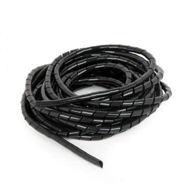 GEMBIRD Spiralna zaštita za kabele GEM-CM-WR1210-01, 10 m, crna