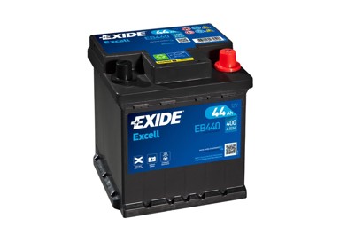 EXIDE Akumulator 44Ah D+ EB440 17,5x17,5x19,0 (400A)
