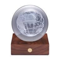 GINGKO Tamnosmeđa prigušiva stolna svjetiljka sa staklenim sjenilom (visina 12 cm) Amber 