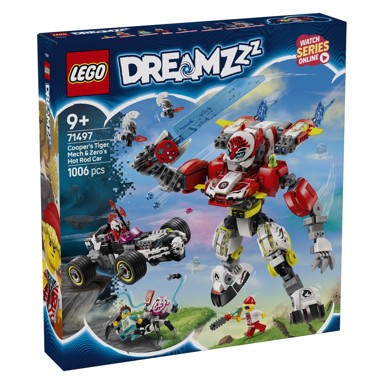 LEGO Dreamzzz Cooperov robotski tigar i Zeroov sportski auto 71497