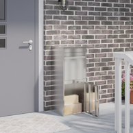 Sandučić za pakete, 41 x 38 x 103 cm, nehrđajući čelik, crni