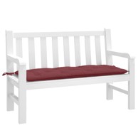 Jastuk za vrtnu klupu crvena boja vina 120x50x7 cm od tkanine