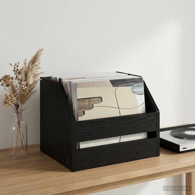 Kutija za vinilne albume, 38x30x29 cm, crni hrast