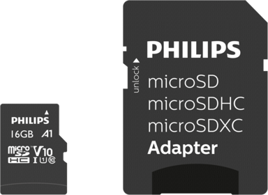 PHILIPS Memorijska kartica microSDHC, 16GB, Class 10, UHS-I U1, s adapterom