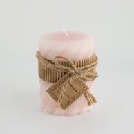Svijeća frost vijak 7.5 x 10 cm, puder roza  