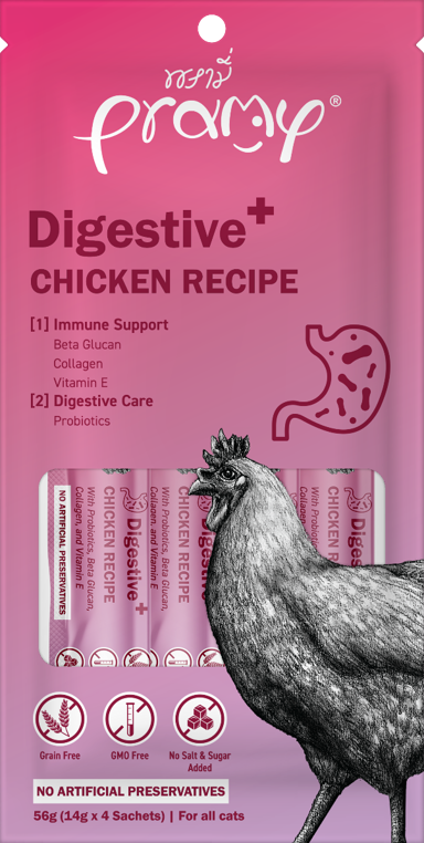 PRAMY Poslastica Digestive, piletina, 4×14 g