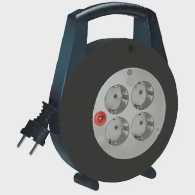 BRENNENSTUHL Kabelski kolut Vario, 5 m, 4 utičnice, crna