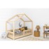 ADEKO Dječji krevet od masivnog bora u obliku kućice 90x200 cm u prirodnoj boji Mila RMW 