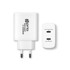 PRIO Zidni punjač, brzo punjenje, 30W PD PPS (USB C) + 20W PD (USB C), bijeli