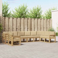 Set vanjskih sofa s jastukom, 10 kom, bijelo-bež