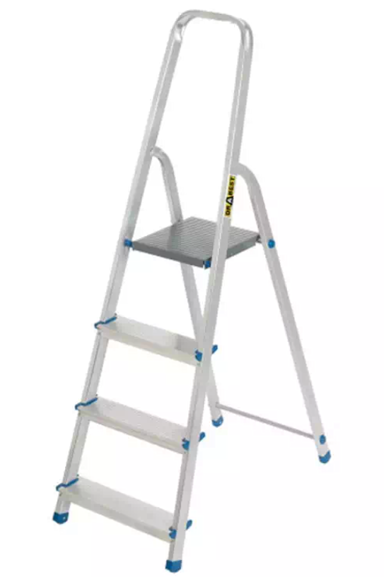 Aluminijske kućne ljestve ALD4 TUV, 4 gazišta, nosivost 150 kg