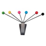  PT LIVING Metalna zidna vješalica u srebrnoj boji Neptune