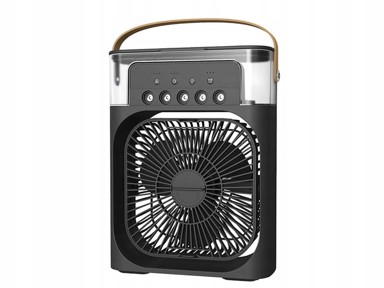 LUNIKS Stolni ventilator s RGB osvjetljenjem, bijeli