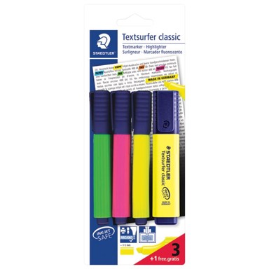 STAEDTLER Signir 1-5mm classic 364 A BK4D 3boje (3+1) blister