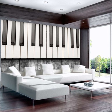 Foto tapeta Inspired by Chopin grey wood 250x175