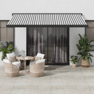 Tenda na uvlačenje antracit-bijela 4x3 m od tkanine i aluminija