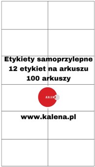 Etikete etiketa bez tiska A4 105/48 1/12 - pakiranje od, 100 kom.
