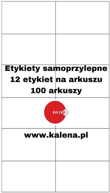 Etikete etiketa bez tiska A4 105/48 1/12 - pakiranje od, 100 kom.