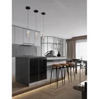 NOVA LUCE Visilica Lune NL9520010, LED 9 W, 3000 K, 404 lm, crno-kromirana