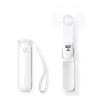 JISULIFE Ručni ventilator Life8 Mini s funkcijom power bank, bijeli