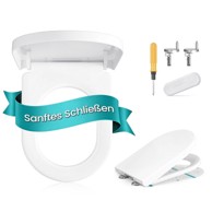 SONGMICS Toaletna daska O-oblik, 46 × 36 cm, bijela