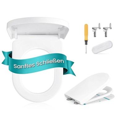 SONGMICS Toaletna daska O-oblik, 46 × 36 cm, bijela