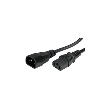 ROLINE Naponski kabel PC-Monitor, IEC320 C14-C13 10A, M/F, 1.8m, crni