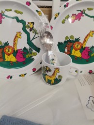 Set za jelo ŠUMSKE ŽIVOTINJE, sedmodijelni