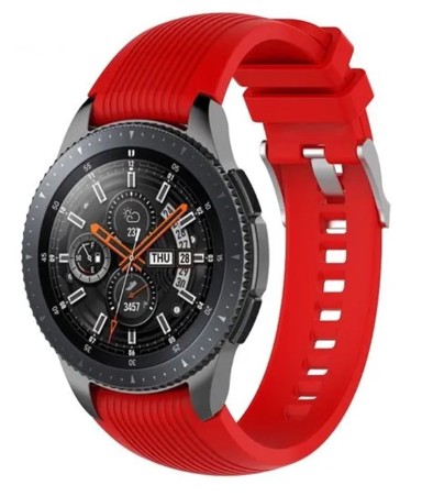 BSTRAP Remen Silicone Davis za Samsung Galaxy Watch 3 45mm, crveni