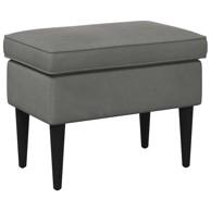 Stolica za noge 55 x 35 x 41 cm od baršuna, tamnosiva