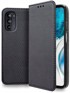 Preklopna maskica za Motorola Moto G52, s magnetom, sa zaštitnim staklom, crna